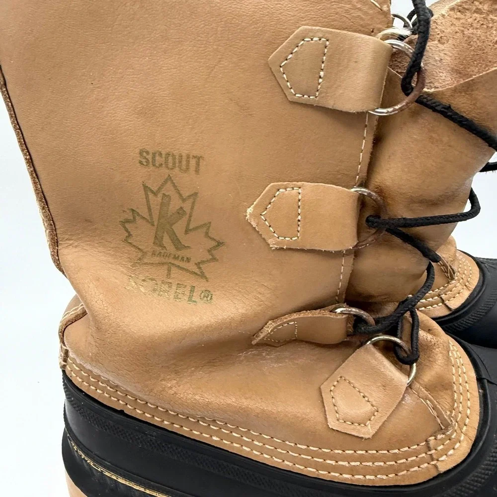 Sorel Scout Kaufman Leather Duck Boots Made‎ in Canada Winter Snow Boots